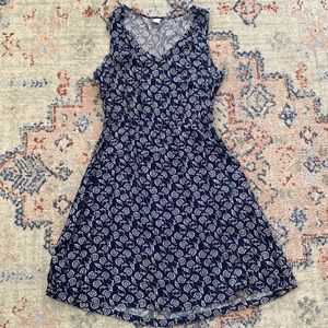 Blue Floral Dress Sleeveless Old Navy